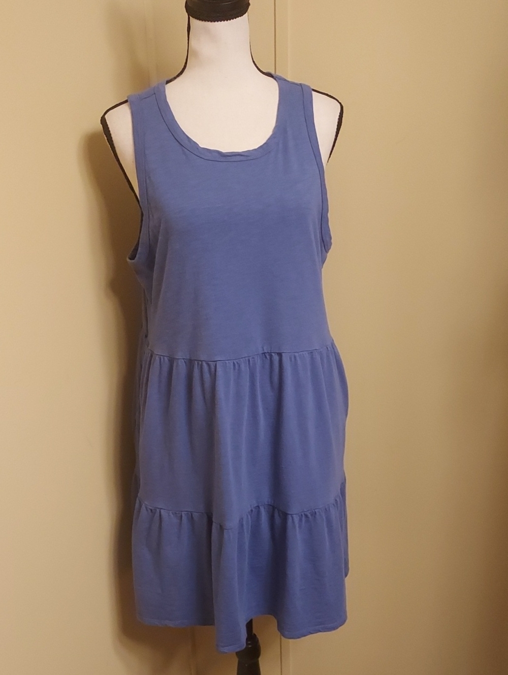 GAP steel blue knit pullover dress